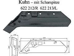 Kuhn Pflugschar mit Scharspitze