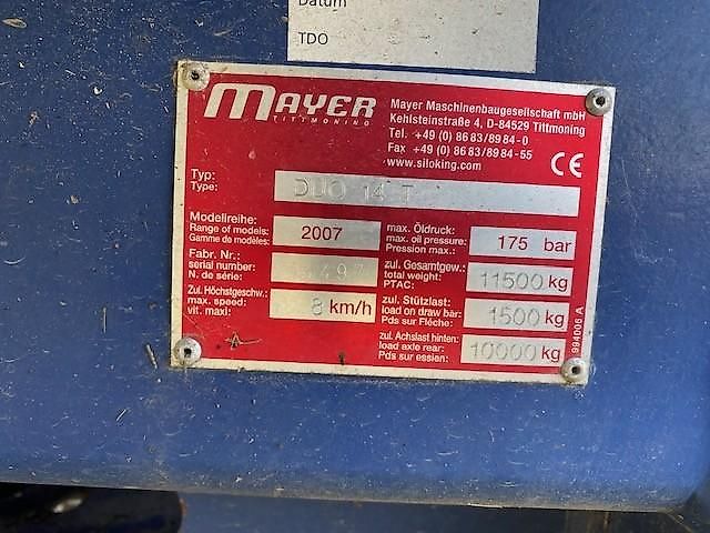 Siloking Vertikal Futtermischwagen 14m3 DUO