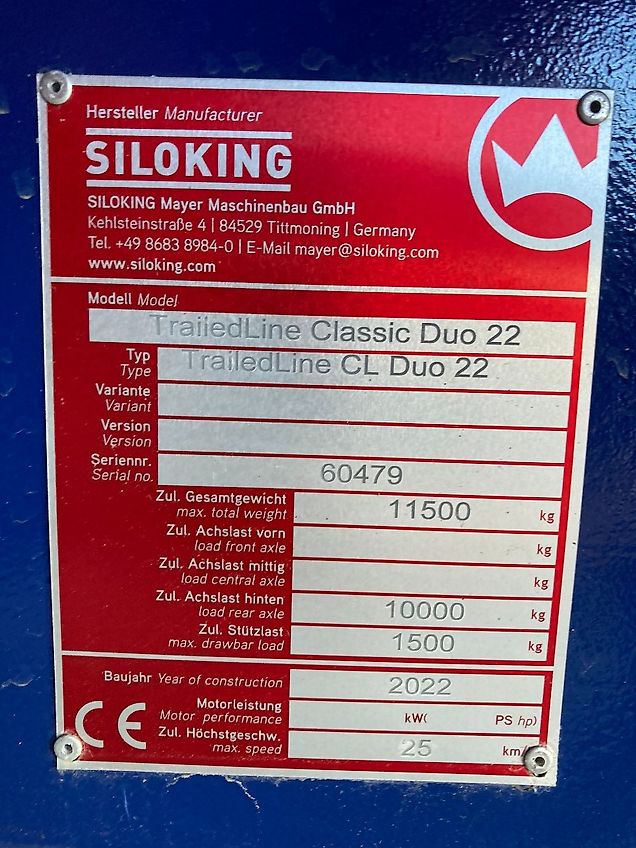 Siloking Duo ClassicLine 22cbm