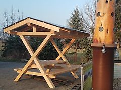Fendt Überdachte Sitzgruppe Massivholz neu aus Ausstellung Gesamtbreite 308 cm Tiefe 206 cm Hüttenhöhe 270 cm optional mit Wetterschutzdach