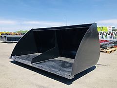 2,5 m³ grain bucket for Manitou telescopic loaders, reinforced with inner bracing, with replaceable cutting edge, in black color