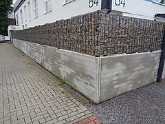 Holzoptik Beton L-Stützwand 400cm Betonstützwand L-Stützwand Höhe 100cm