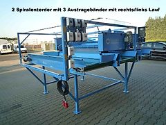 EURO-Jabelmann Doppelter Spiralwalzenenterder mit Austragebänder, NEU
