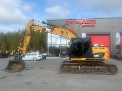 Caterpillar 320 D LRR / Pyörittäjä, Kauha, Rasvari