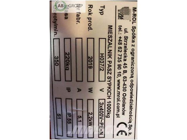 MROL mieszalnik pasz sypkich H037/2 (1000 kg)