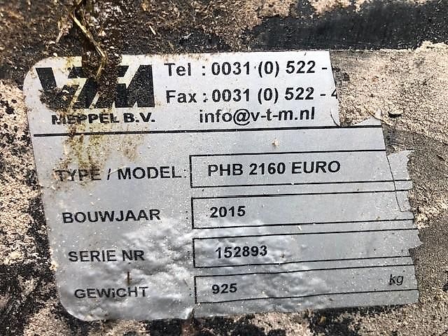 VTM uitkuilbak PHB 2160 euro Uitkuilbak