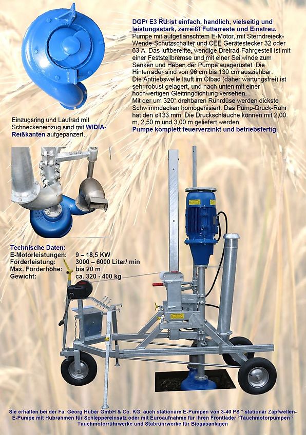 Huber Gülletechnik Güllepumpe DGP-E3R U