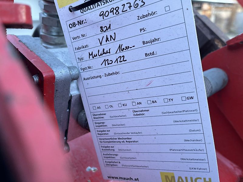 Vogel &amp; Noot Mulcher 1600mm Weidemann HV