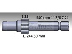 John Deere Zapfwelle JOHN DEERE L-244,5 Z33 Z21 540.RPM R122910