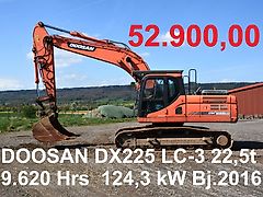 Doosan DOOSAN DX225LC-3 KETTENBAGGER 9620 Std. LÖFFEL Bj.2016