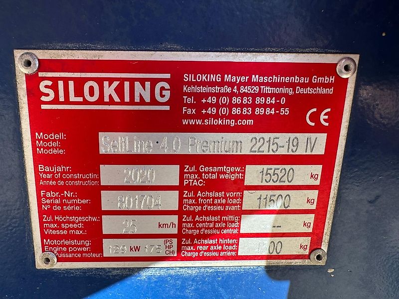 Siloking SelfLine 4.0 Premium 2215-19 175HP, NIR