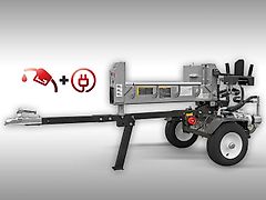 Jansen Holzspalter Jansen HS-20DS63K Benzin+Elektromotor, 20 t, 60 cm, Doppelspalter