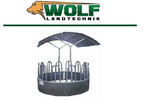 Wolf-Landtechnik GmbH Rundballenraufe | Futterraufe mit Dach 12 Fressplätze