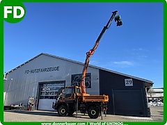 Mercedes-Benz Unimog U400 mit Ladekran , Funk, Kipper, Zapfwelle, Lof Zulassung