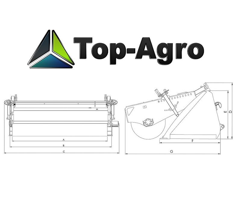 Moderntech TOP-AGRO Kehrmaschine mit Schaufel 2m KMS20