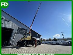 Mercedes-Benz Unimog U300 mit großen Ladekran , nur 7500 kg, 1a Zustand aus Erstbesitz
