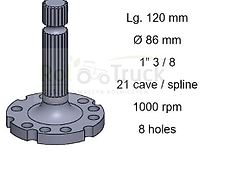 Massey Ferguson Zapfwelle MASSEY FERGUSON L120 1.3/8" Z21 1000 rpm 3790903M2