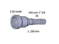 Massey Ferguson Zapfwelle MASSEY FERGUSON L230 1.3/8" Z6 540 rpm 518529M91