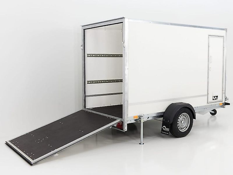 Blyss Kofferanhänger 146x304cm Höhe:180 1,3t|Rampe|Tür|1 Fenster
